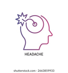 Contorno Simples Ideia da bomba de cabeça Criatividade Brainstorming Conceito Ícone Design