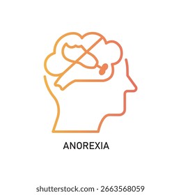 Cabeza simple del esquema con la pierna de pollo dentro del símbolo del icono del cerebro