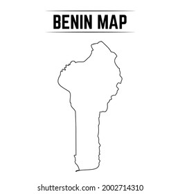 Mapa simple de esquema de Benín