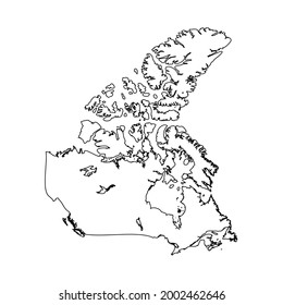 Esbozo Mapa simple de Canadá