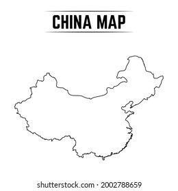Outline Simple Map of China