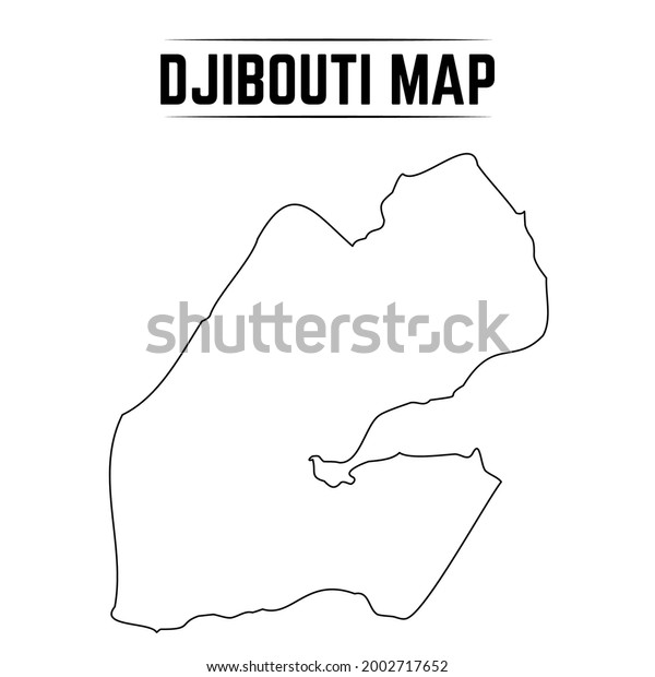 Outline Simple Map Djibouti Stock Vector (Royalty Free) 2002717652 ...