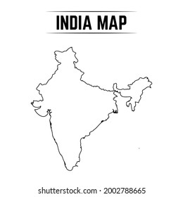 Mapa simple de esquema de India