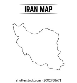 Outline Simple Map of Iran