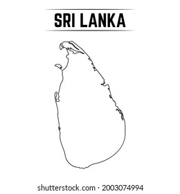 Esquema Mapa simple de Sri Lanka