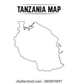 Esbozo Mapa simple de Tanzania