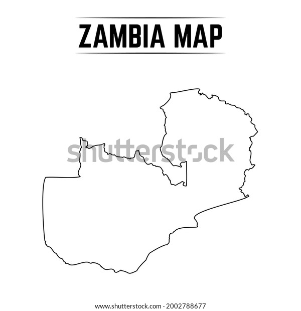 Outline Simple Map Zambia Stock Vector (Royalty Free) 2002788677 ...