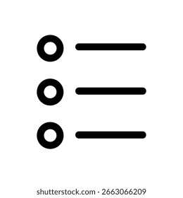 Outline Simple Menu List Icon Symbol Shape Element Design