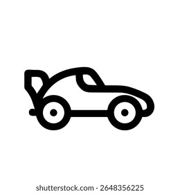 Ícone de estilo de linha de carro de corrida simples
