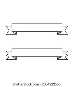 Outline simple ribbon title background
