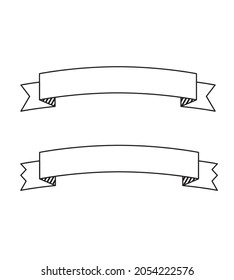 Outline simple ribbon title background
