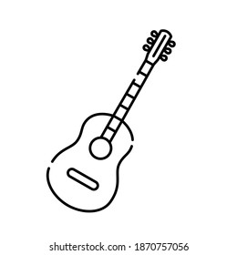 Illustration Acoustic Guitar Line Art Clip Stock Vector (Royalty Free ...