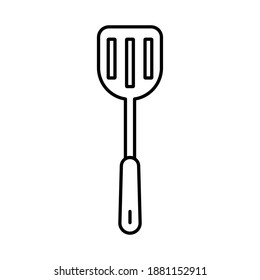 Rahmenförmig, einfache Vektorgrafik-Spatula-Symbol einzeln auf weißem Hintergrund. eps10