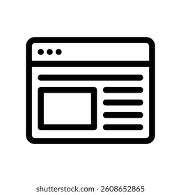 Outline of simple web browser window showing basic page layout structure