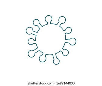 contorno de un único icono del vector coronavirus. un objeto alrededor virus