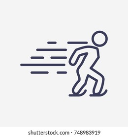 Outline skate icon illustration vector symbol