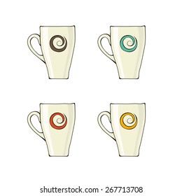 Outline Sketch Cup of Coffee