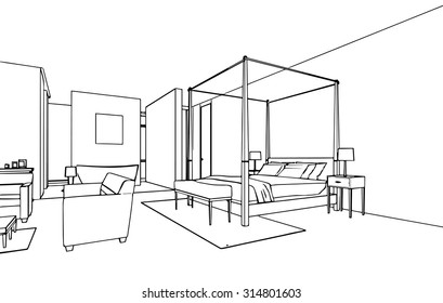 255,552 Home interior drawing Images, Stock Photos & Vectors | Shutterstock