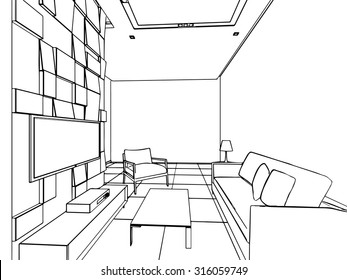 Conference Room Office Vertical Garden Interior Stock Vector (Royalty ...