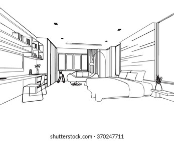 Perspective Drawing Bedroom Images Stock Photos Vectors