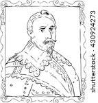 Outline sketch of Gustav II Adolf was the king of Sweden from 1611 to 1632