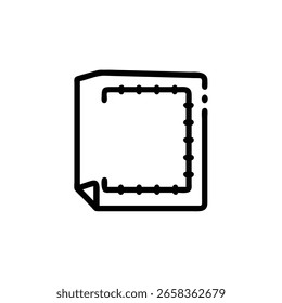 Outline sketch pad icon with rounded corners dots sketchpad notebook