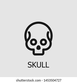 Outline skull vector icon. Skull illustration for web, mobile apps, design. Skull vector symbol.