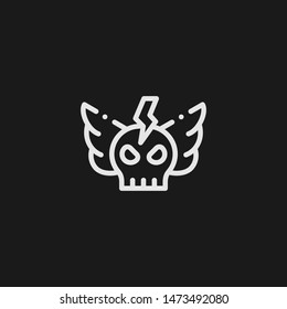 Outline skull vector icon. Skull illustration for web, mobile apps, design. Skull vector symbol.