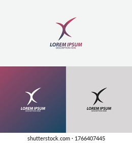 OUTLINE SLASH GRADIENT LOGO DESIGN