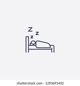 Outline sleep icon illustration isolated vector sign symbol