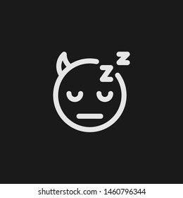 Outline sleeping vector icon. Sleeping illustration for web, mobile apps, design. Sleeping vector symbol.