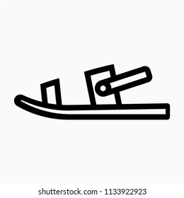 Outline slipper pixel perfect vector icon