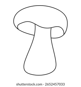 Outline Slippery jack, butter mushroom. autumn mushroom. 