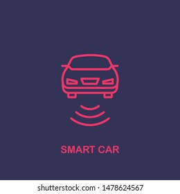 Outline smart car icon.smart car vector illustration. Symbol for web and mobile