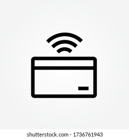 outline smart card icon vector illustration