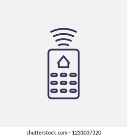 Outline smart home console icon illustration,vector  sign symbol