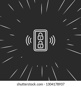 Outline smart key icon illustration isolated vector sign symbol
