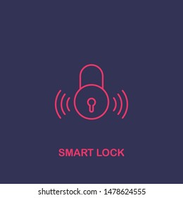 Outline smart lock icon.smart lock vector illustration. Symbol for web and mobile