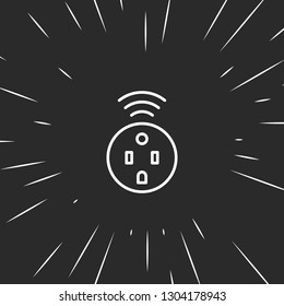 Outline smart plug icon illustration isolated vector sign symbol