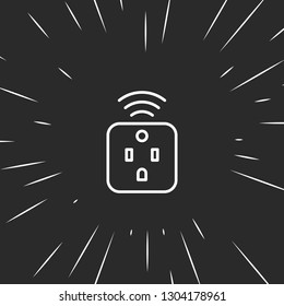 Outline smart plug icon illustration isolated vector sign symbol