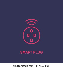Outline smart plug icon.smart plug vector illustration. Symbol for web and mobile