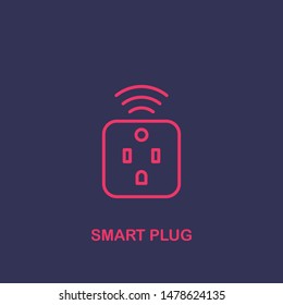 Outline smart plug icon.smart plug vector illustration. Symbol for web and mobile