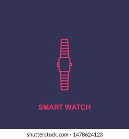 Outline smart watch icon.smart watch vector illustration. Symbol for web and mobile