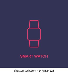 Outline smart watch icon.smart watch vector illustration. Symbol for web and mobile