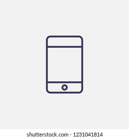 Outline smartphone icon illustration,vector call sign symbol