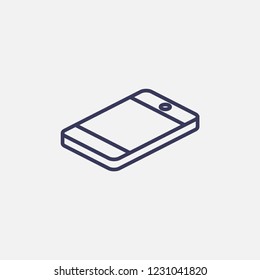 Outline smartphone icon illustration,vector call sign symbol