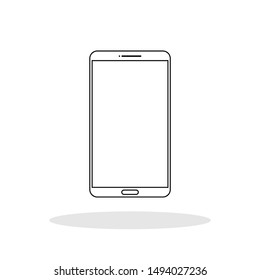 Outline smartphone icon in trendy flat style. Smartphone line art symbol for your web site design, logo, app, UI Vector EPS 10. - Vector