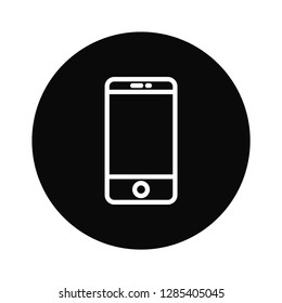 Outline Smartphone icon vector isolated on white background. Modern, linear vector sign for mobile app and web design.