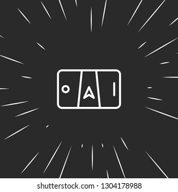 Outline smartphone map icon illustration isolated vector sign symbol