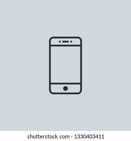 Outline smartphone vector icon. Smartphone illustration for web, mobile apps, design. Smartphone vector symbol.